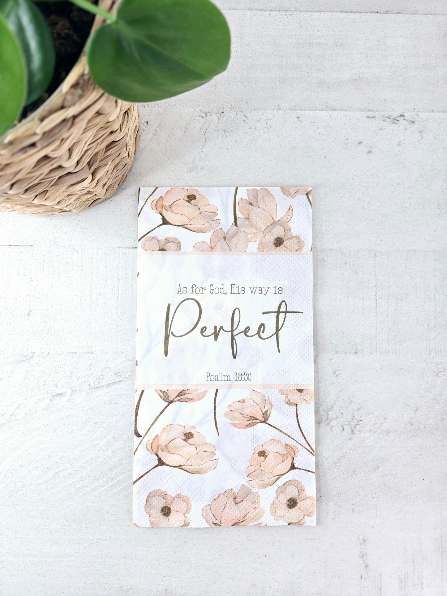 His way is Perfect Paper Scripture Napkins | 16 ct Guest Towel Napkins