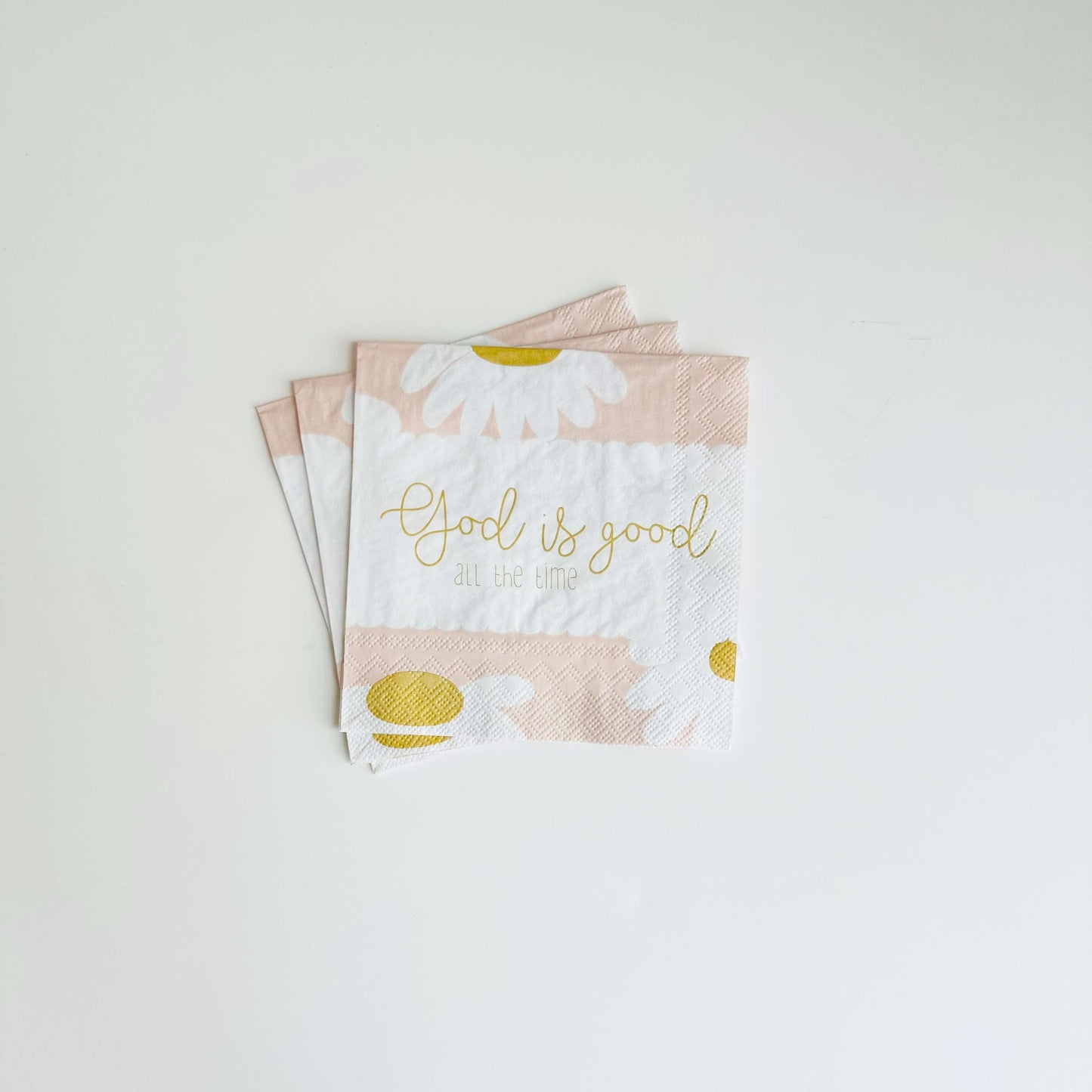 God Is Good All the Time Floral Cocktail Napkins – 16ct