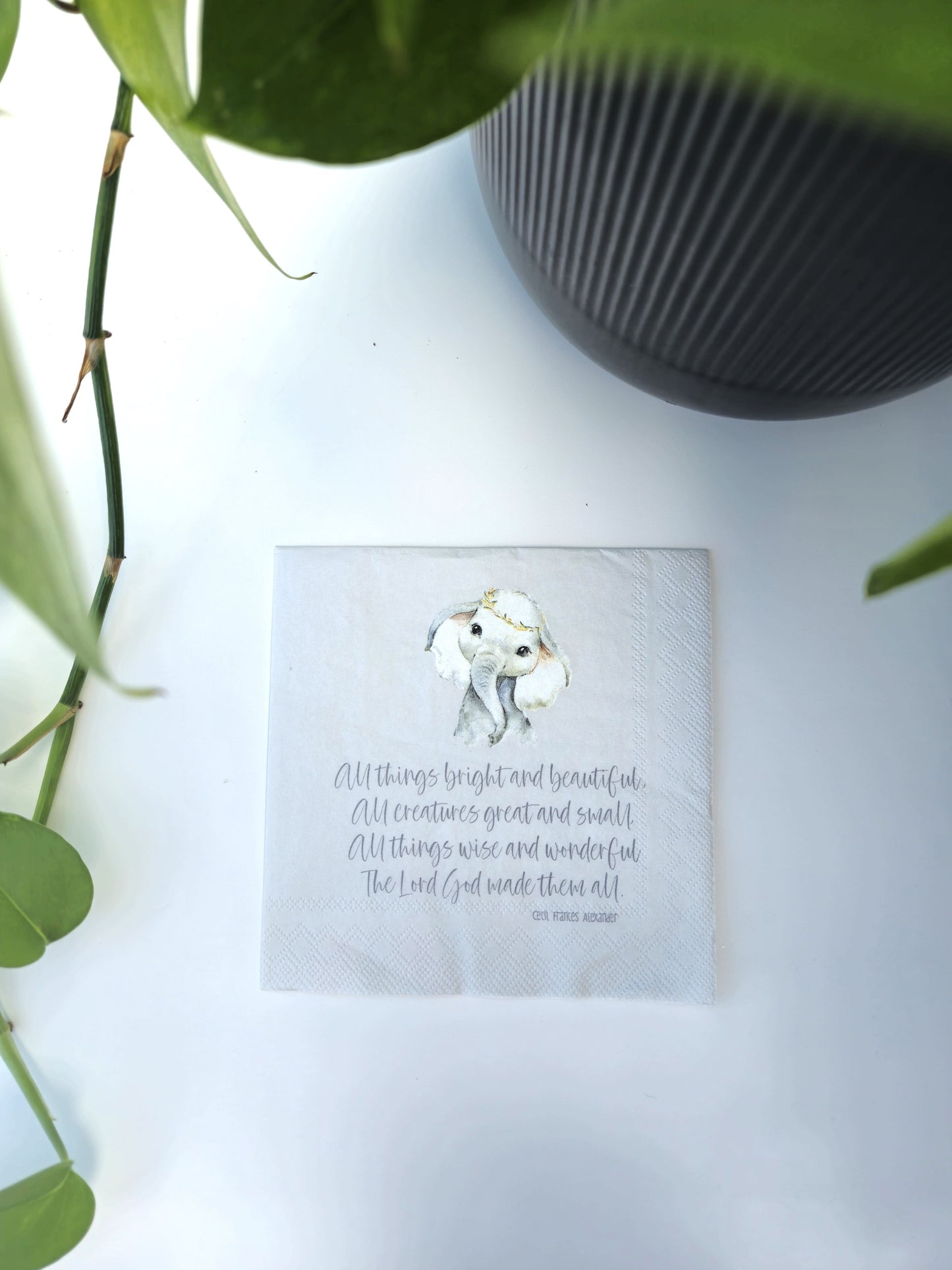 The Lord God Made Them All Scripture Napkins | 20 ct Cocktail Napkins | Baby Shower
