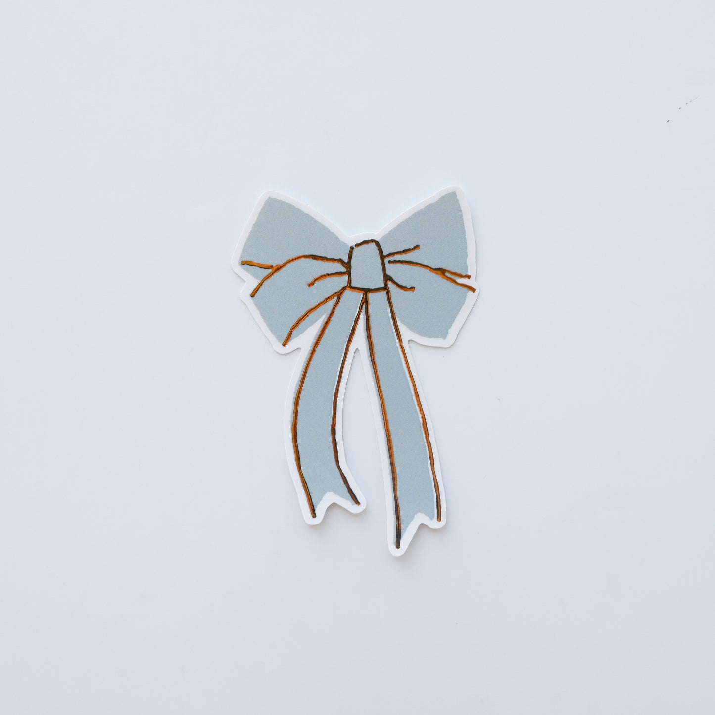 Blue Bow Gold Foil Sticker |Vinyl Sticker