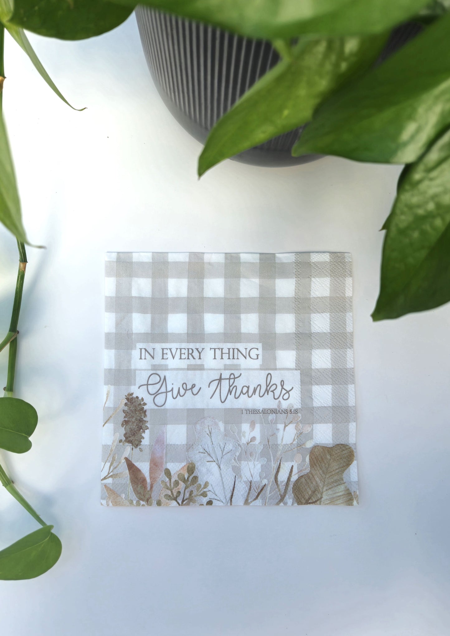 Give Thanks Paper Scripture Napkins | 20 ct Luncheon Napkins