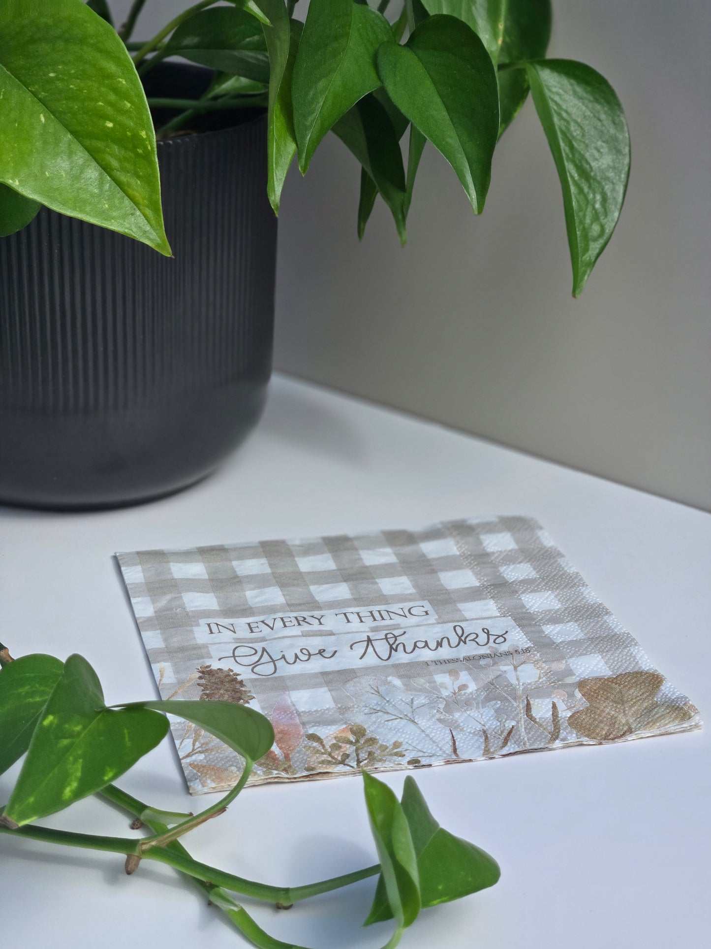 Give Thanks Paper Scripture Napkins | 20 ct Luncheon Napkins