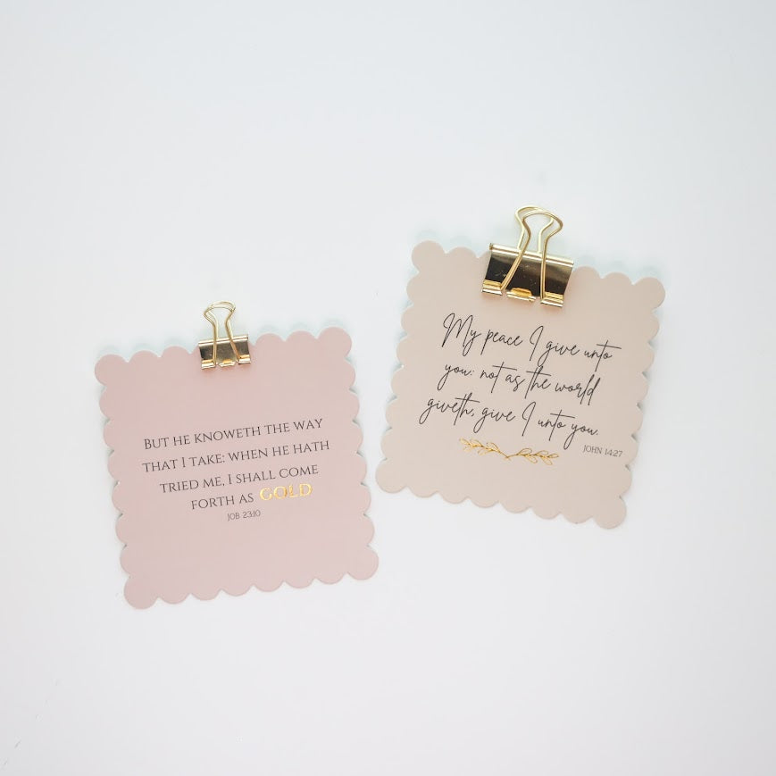 Lavender Bible Verse Scalloped Edge Notecard Set | 4 ct