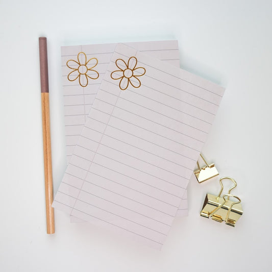 Simple Gold Flower - Chunky Notepad