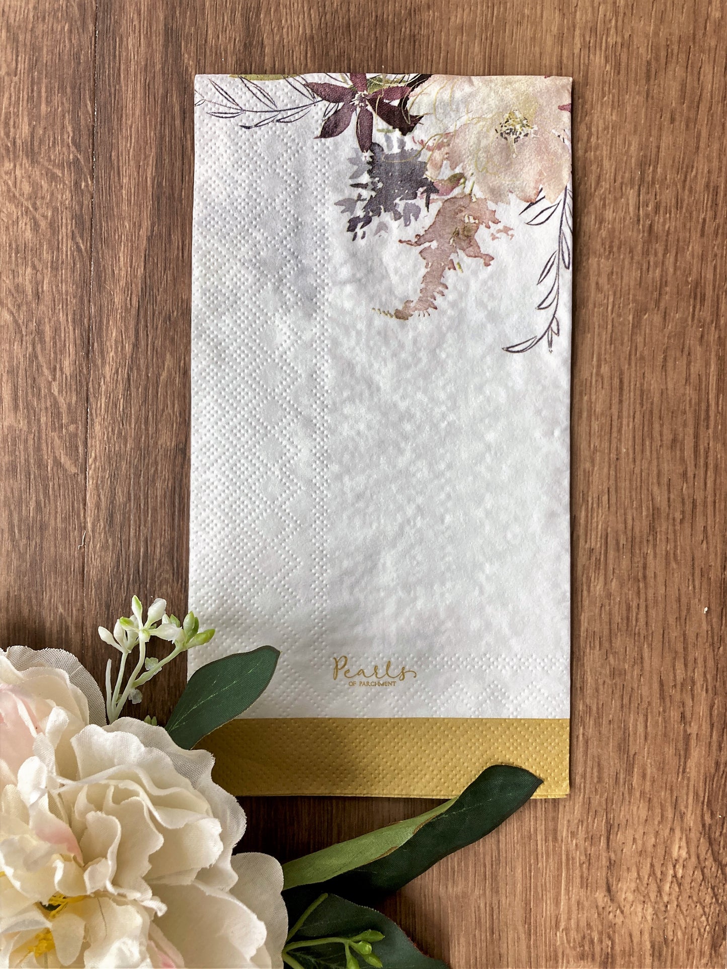 Golden Grace Paper Scripture Napkins | 16 ct Guest Towel Napkins