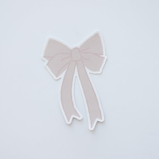 Pink Bow Charm – Pastel Vinyl Sticker