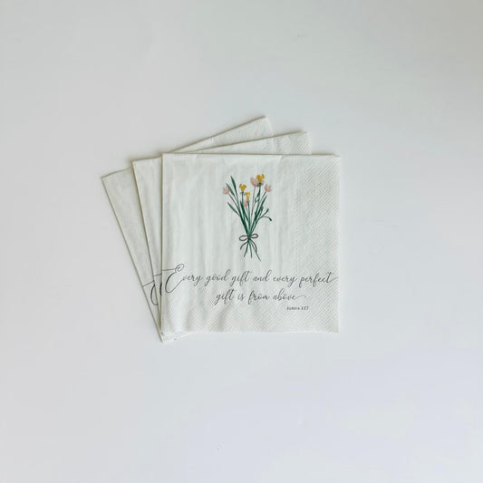 James 1:17 Every Good Gift Scripture Napkins – 20 Count