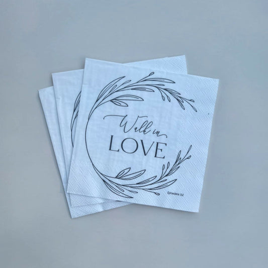 Walk in Love Scripture Luncheon Napkins – 20 ct